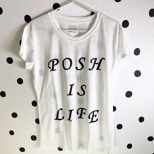 🆕POSH IS LIFE SHIRT BLACK/WHITE SIZE L